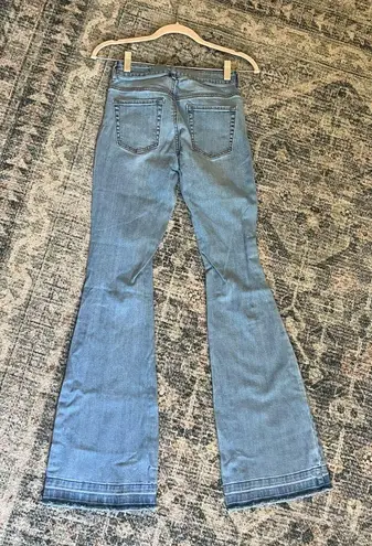 House of Harlow high rise flare light wash distressed jeans 26