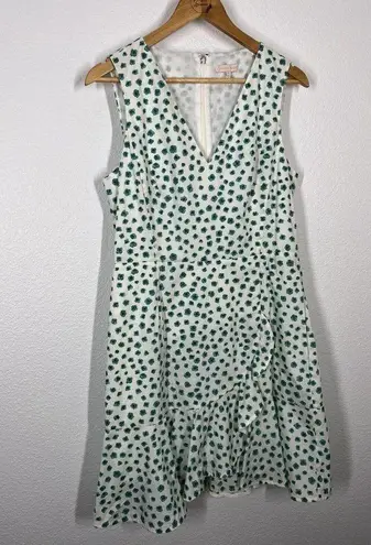 Rebecca Taylor Emerald Daisy Print Ruffle Hem Dress