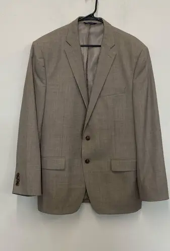 Ralph Ralph Lauren Beige Blazer 10%Wool Silk Check Suit Jacket Mens