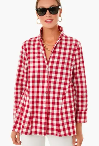 Tuckernuck Pomander Place Apple Red Gingham Scarlett Button Down Shirt NEW Size XS