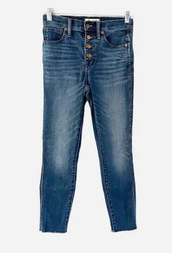 Madewell  10" High-Rise Skinny Crop Raw Hem Jeans Size 25