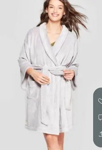 Stars Above  Cozy Robe Wrap Grey Short XS/Small Women’s