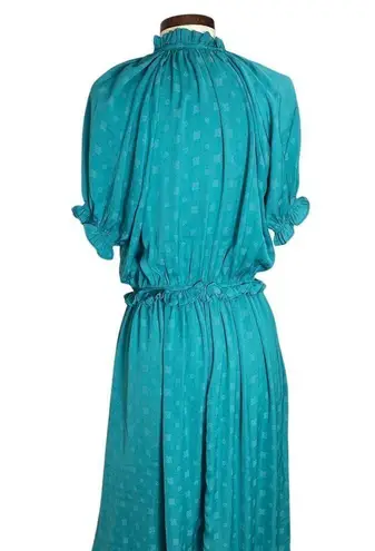 Current Air Anthropologie jacquard satin midi dress