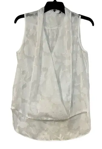 Three Eighty Two Sleeveless Floral Wrap Blouse XS