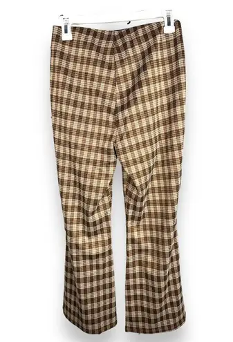 love on a hanger  Stretchy Knit Tartan Flare pants