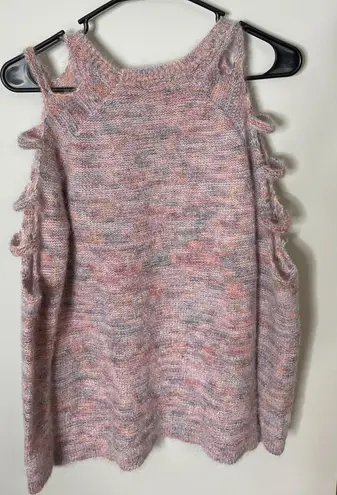 Ban Jara Women’s Lipstick Pink Cold Shoulder Sweater Pullover Small New with Tags