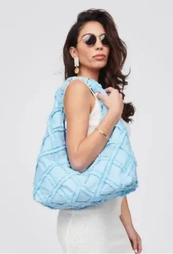 Urban Expression NWT Urban Expressions Barbuda cotton canvas hobo shoulder bag in Sky Blue $100