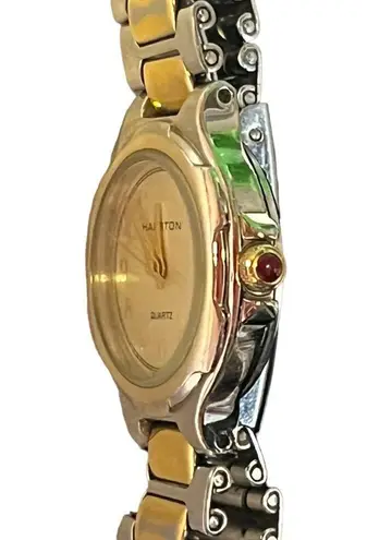 H by Halston Halston Two toned band with clasp Watch 001-6236 Vintage