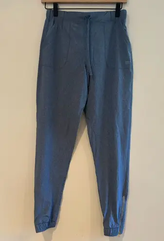 ALBION FIT Jetsetter Joggers Size XS Tall Ankle Zipper Athleisure Chambray Blue - Image 1