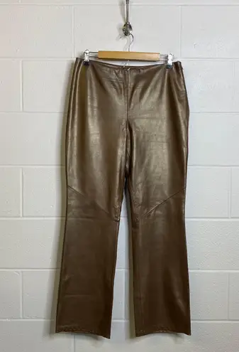 Ralph Lauren RALPH by  Metallic Brown Copper Leather Pants Size 10