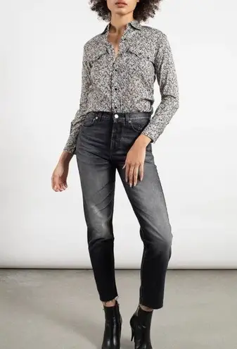 Saint Laurent Western Floral Button Down Cotton Shirt