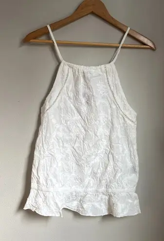 Rock & Roll Cowgirl Lace Floral Cotton Ruffle Dainty Blouse Small Boho Cottage