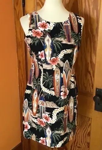 Vintage 90s floral n surf board dress Size L
