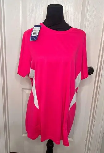 Mizuno Womens Shirt XL Pink Jersey Crew Neck Short Sleeve Activewear NWT