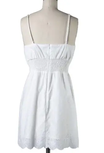 Emory park  Sleeveless Scalloped Hem Mini Dress White Size Large NWT