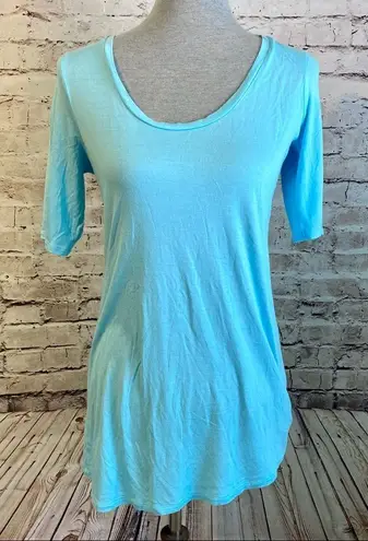 Motherhood Maternity Blue Half Sleeve Scoop Neck Medium
