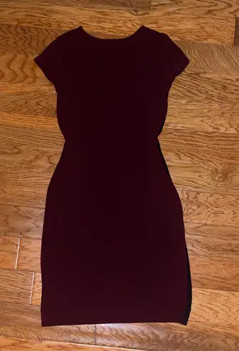 Almost Famous burgundy work dress