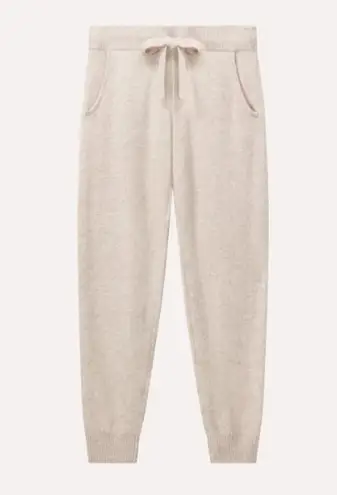 NWT Minnie Rose Cashmere Tapered Leg Jogger Pants Ecru Gray Women's Size Medium