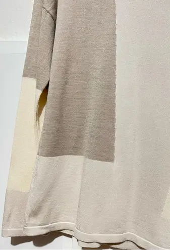 Lafayette Color block sweater silk wool blend :Box H: Tan