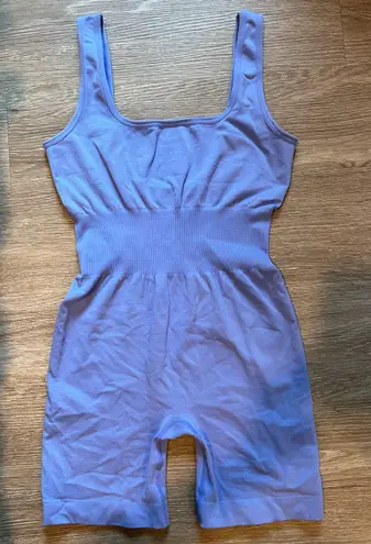 We Wore What powder blue ribbed body suit