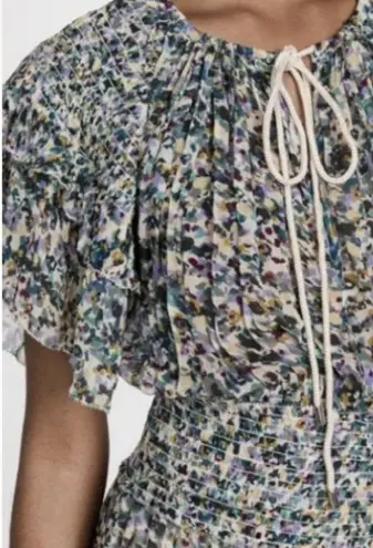 Isabel Marant Florise Dress - Green/Ecru $890 FR38