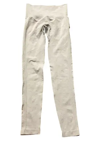 White/Light Grey Skinny Active Leggings Gray