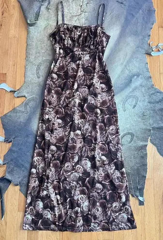 American Vintage  Brown Floral Print Maxi Dress