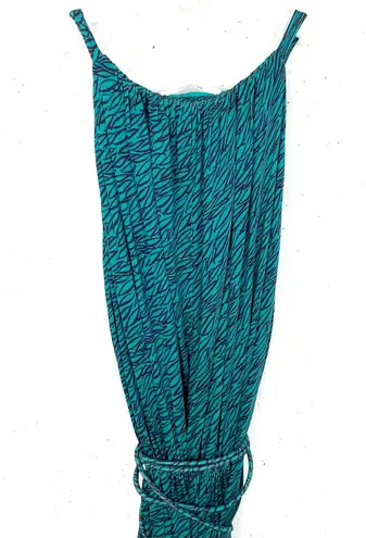 Max Mara Sleeveless Dress Elastic Waist Adjustable Tie Blue Purple Size Medium