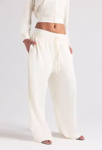 SKIMS Cotton Jersey Wide Leg Pant in Marble, Size Large