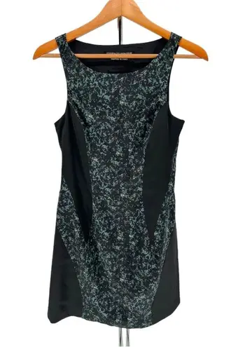 All Saints Heidi Stretch Bodycon Dress Green Black Marble Sleeveless side 6