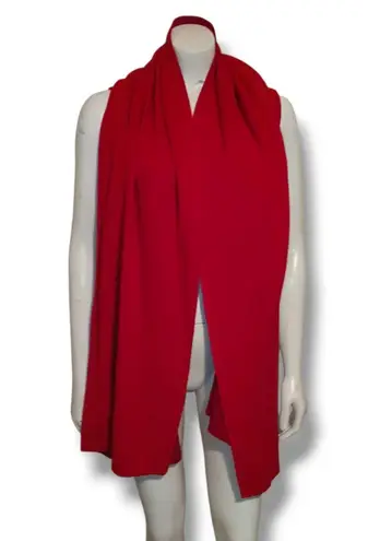 Chicos Reversible Travel Wrap-One Size-4 Way Wear-Lightweight-Red-Burgundy-NEW