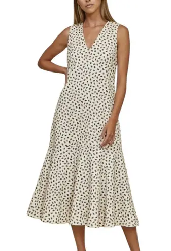 Hunter Bell Sleeveless Jensen Midi Dress Cream Black Size XS