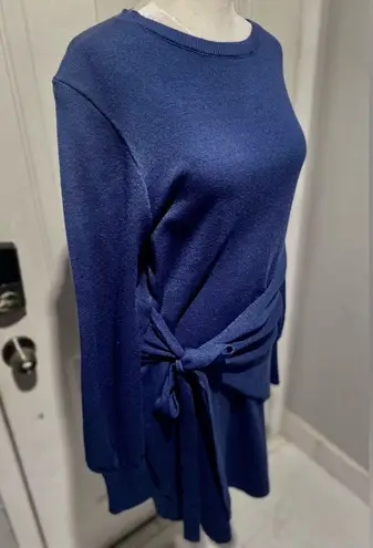 NWT VTSGN Women's Long Lantern Sleeve Knit Sweater Bodycon Mini Dresses Size:XL