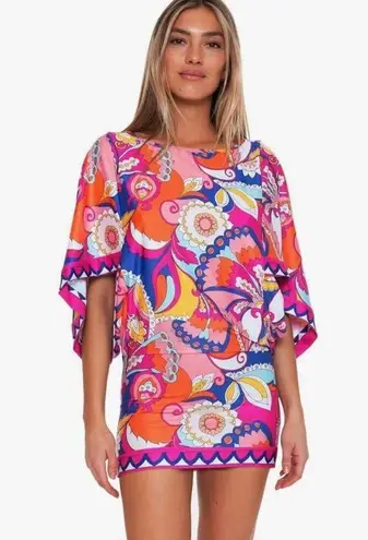 Trina Turk NWT  Sevilla Tunic Cover-Up Dress – Small Psychedelic 60s 70s style