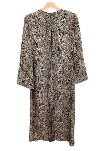 BY MALENE BIRGER Isetta Snake Print Long Sleeve Maxi Dress (12 US/ 42 EU) Black