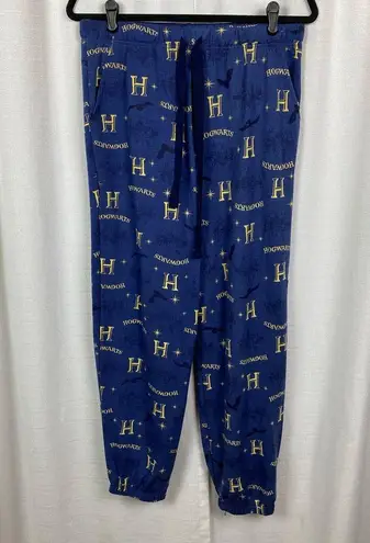 Harry Potter The Wizarding World Of Blue Hogwarts Two Piece PJ Jogger Set Sz.M