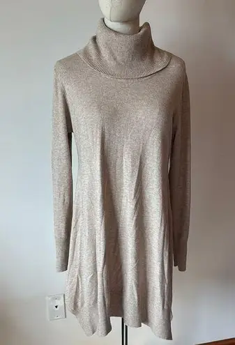 Tan Cowl Neck Sweater with A