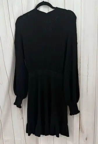 Sézane Sezane Women’s Small Black Robe Carlie Longsleeve Dress New
