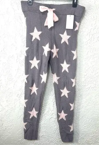 HoneyDew | Chenille Plush Gray Pink Stars Pajama Lounge Pants NWT Size M Size M