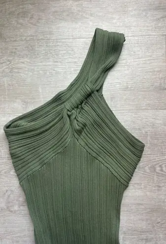 Cider (NWT) One Shoulder Ribbed Midi Dress Size L
