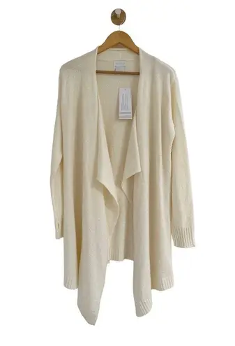 NWT Softies Cozy Cloud Cardigan with Bracelet Thumb Holes Size M/ Cream / Ivory White Size M
