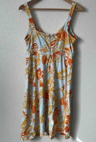 J. McLaughlin L Blue Nautical Boating Knee Length Dress