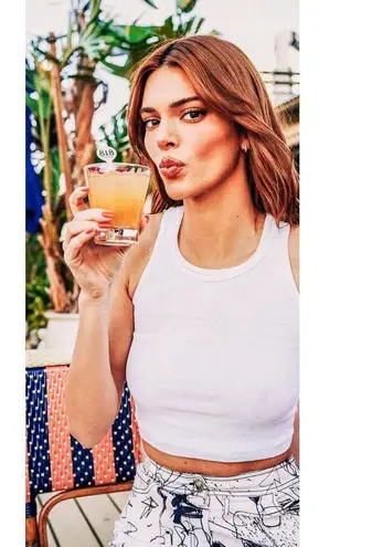 Vintage John Galliano Skirt Denim Pencil Sketches Printed Kendall Jenner Owned Brown Size XS