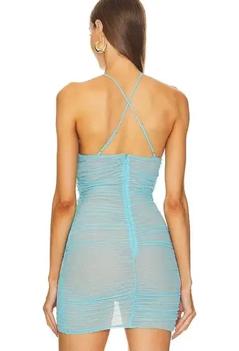 Michael Costello x REVOLVE Bia Mini Dress In Aqua (size S) NWOT