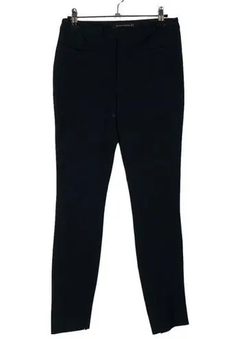 ZARA  Navy Blue Drop Front Straight Leg Dress Pants 2