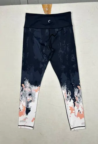 Zyia Active Watercolor Ombre Summit High Waisted Leggings Women's Size 4 Black