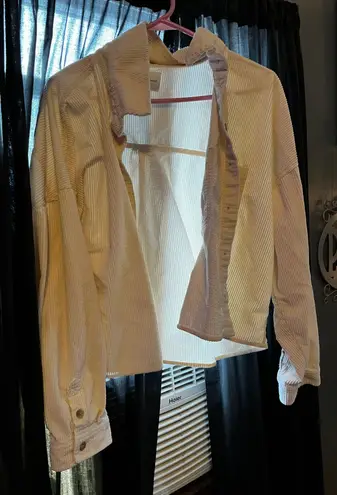 American Eagle Cropped Corduroy Button Up - Image 1