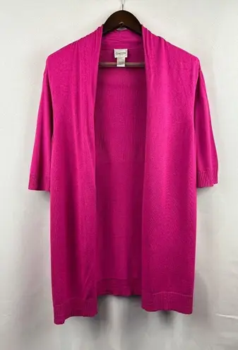 Women’s Chico’s 2XL Magenta 3 Quater Length Sleeve Sweater Pink Size undefined