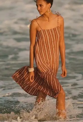 Faithfull the Brand x Anthropologie Arrieta Dress 4 Striped Tassel Boho Maxi