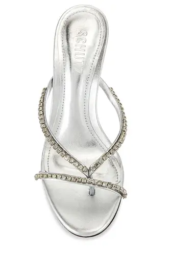 Schutz Aria Mule in Prata 8